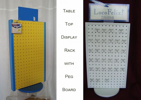 Quality Rotating Tabletop Pegboard Display / Double Side Countertop Pegboard Display for sale