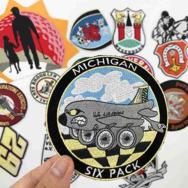 Laser Cut 3in Embroidery Michigan Iron On Patch Twill For Sports
