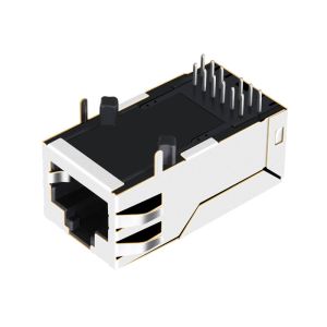 China 0816-1X1T-M1-F 1000 BASE-T POE RJ45 Magjack Without led Tab Up Through Hole wholesale