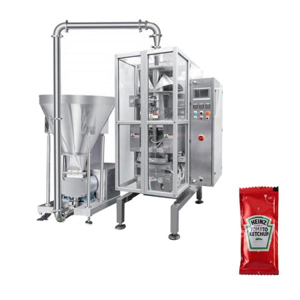 220V Automatic Vertical Packaging Machine For Liquid Fruit Jam Tomato Sauce Filling