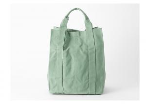 China Green Fancy Cotton Tote Bags 50x45cm Reusable Canvas Tote Bags wholesale