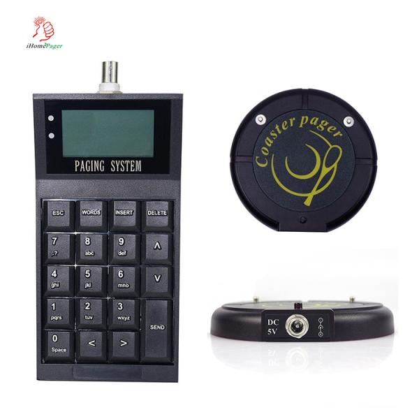 Quality Wireless rechargeable new design long range pocsag program coaster pager system for sale