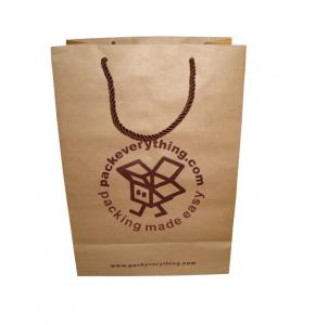 China Printed Kraft Merchandise Bags Brown Kraft Paper Carrier Bags Packaging Wholesale wholesale