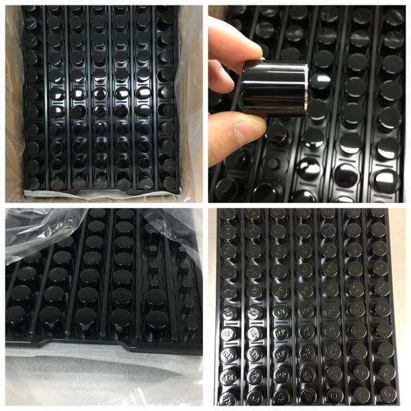 Shiny Black Magnetic Perfume Bottle Caps Customized Logo For Small Perfume Bottles