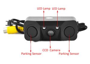 China Camera Parking Reversing Radar Sensor Rear View Backup Night Vision CCD Camera With 2 Radar Sensors Indicator CMOS-451P wholesale