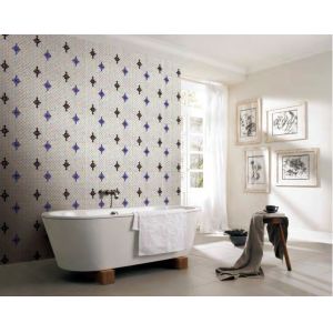 Buy cheap Wall decoration bathroom mosaic design recycled glass mosaic pattern from wholesalers