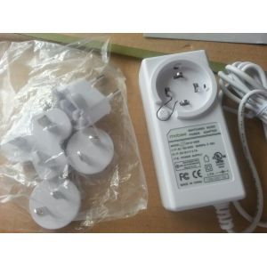 China white color 12v 1A dc power adapter UL FCC PSE GS CE RCM BS1363 certification internationa on sale