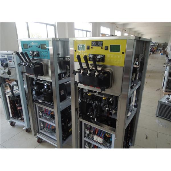 Professional Commercial Ice Cream Machine With Air Pump Feed And 3 Compressor