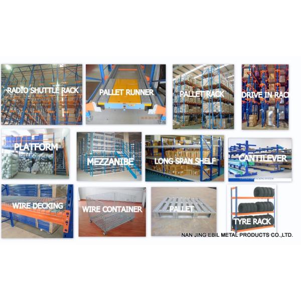 Steel Automated Pallet Runner Rack System Warehouse Pallet Storage SGS Certificate