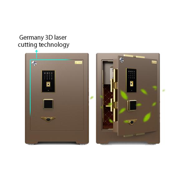Dual Intelligent Alarm Commercial Safe Box Solid Steel With 3D Stereo Soft-Roll Leather