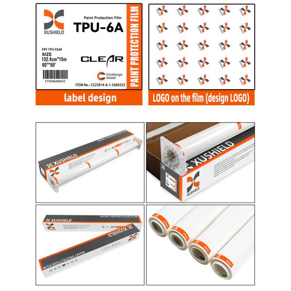 XUSHIELD 1.52*15m 10mil Clear TPU PPF Car Body Paint Protection Vinyl Film For Car Surface Protection