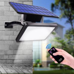 China 18W Solar LED Wall Light with LiFePO4 Battery Separate Solar Panel 3m Wire Adjustable Angle 48LED Solar Garden Light wholesale