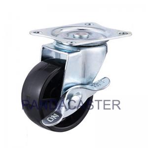 China Black Polypropylene Caster Wheels , 2 inch Light Duty Swivel Casters With Brakes wholesale