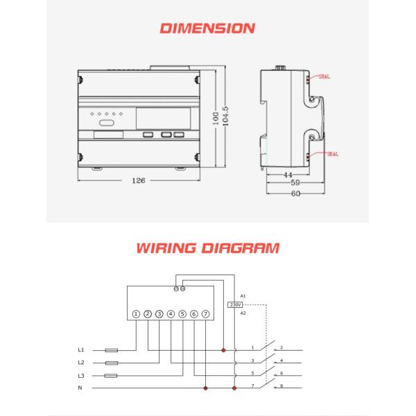 EM737 10 100 A Digital Only Display Type MID 0120/SGS0146 3 Phase Electronic Energy Meter