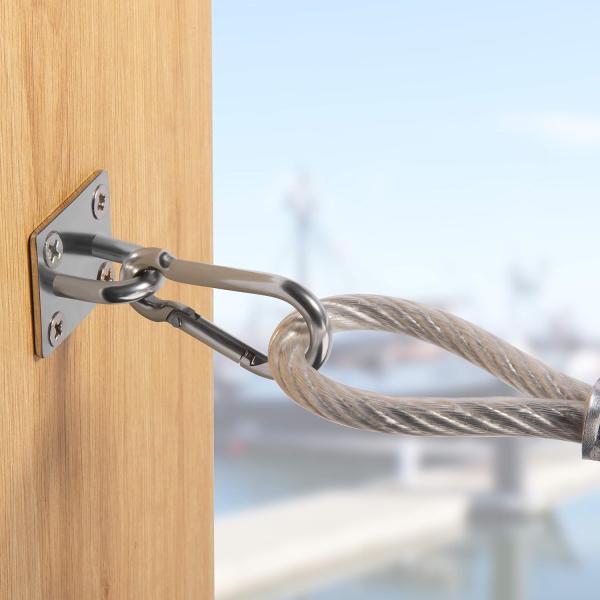 Rustproof Stainless Steel Square Eye Plate For Door Clasp And Wall Mount Hanging