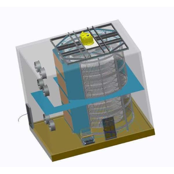 500kg/H 750kg/H Industrial Spiral Belt Freezer 145 Kw For Fruit