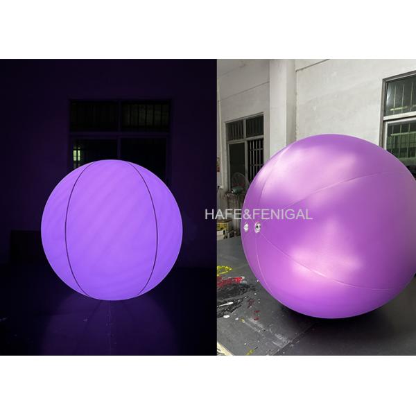 1m Purple Fully Sprayed Interactive LED Luminous Balloon For Concerts Music Festivals 0