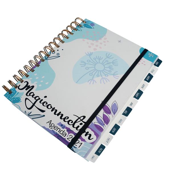 OEM Custom Spiral Bound Book Printing CMYK FSC Spiral Bound Journal Printing