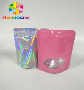 China Plastic Stand Up Cosmetic Packaging Bag Hologram Zipper Packing Customized Size wholesale