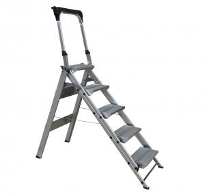 Domestic Aluminum Step Stool With Handle 5 Step Aluminium Ladder