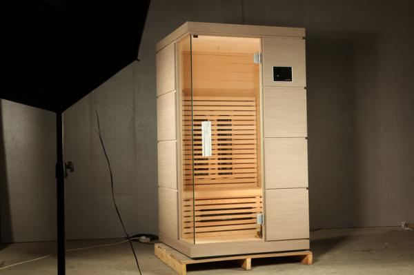 Quality Hemlock Single Person Infrared Sauna, 1300W Personal Home Sauna Kit for sale