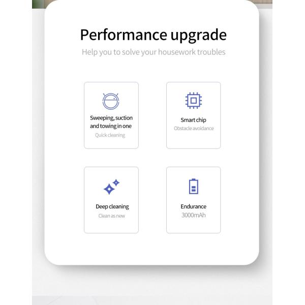 1000PA Vacuum Sweeping And Mopping Robot Intelligent Home Appliances