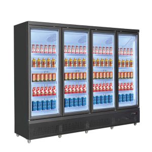 Buy cheap Four-Door Glass Beverage Display Cooler Supermarket Display Fridge with Cooling from wholesalers