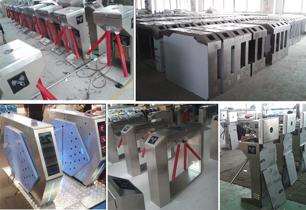 Three Passage Ways Tripod Turnstile Gate Biometric Time Attendance Bidirectional