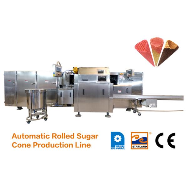 Strawberry Flavor Ice Cream Cone Production Line Automatic