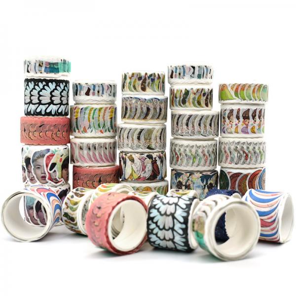 Quality No Residue Writable CMYK Printed Die Cut Washi Tape for sale
