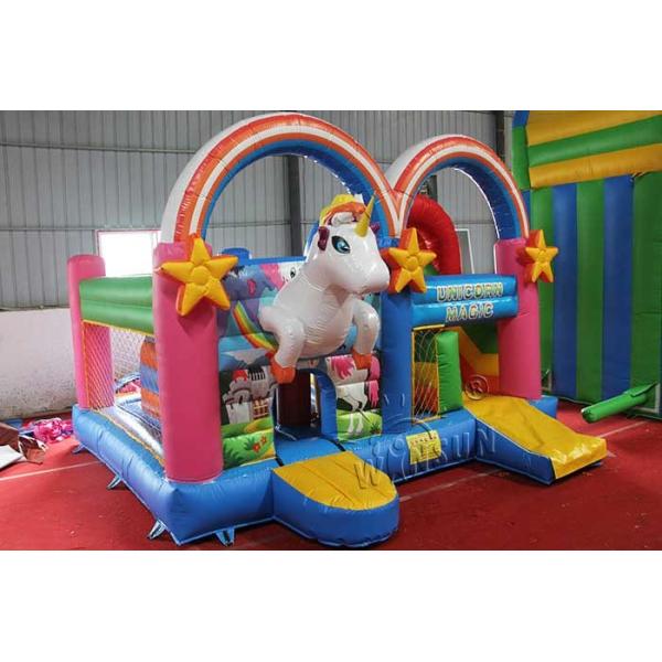 Unicorn Magic Inflatable Bounce House PVC Material 5 X 5 X 4m CE Standard