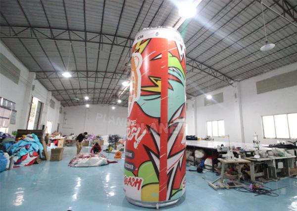 Tarpaulin Drinks Zip Top Inflatable Advertising Can With Blower