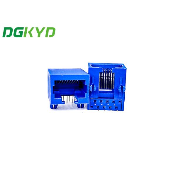 DGKYD56221118IWD1DY1027 Single In Line Package PA46 Blue RJ45 Connector Rectangle Shape RJ45 Without Transformer