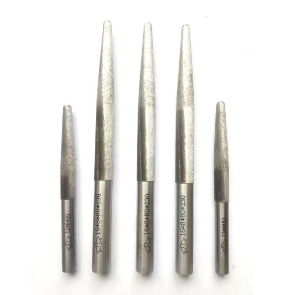 Conical type diamond sintered tools for carving super hard granite