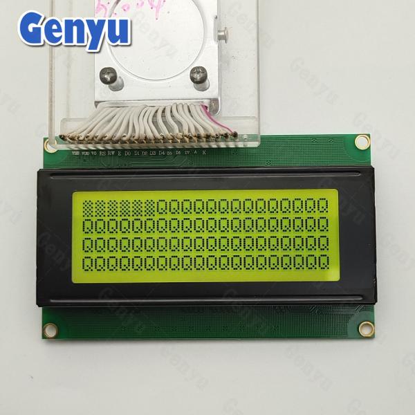 STN Yellow Green Monochrome LCD Display Module Screen 20x4 Character LCM 16pin