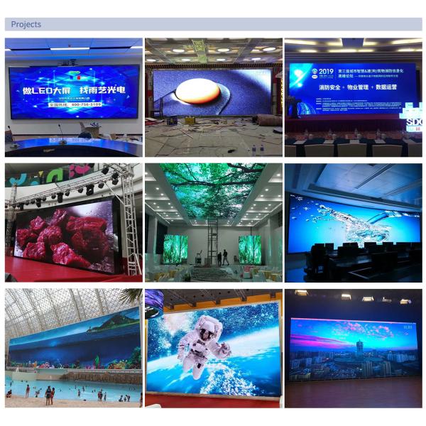Brightness 800-1200cd/M2 P2.5 Indoor LED Display Screen , Church LED Video Wall Display