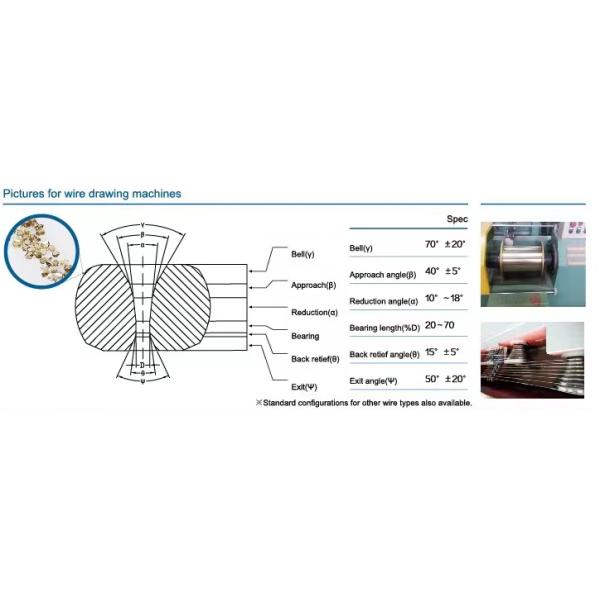 Polycrystalline Diamond PCD Wire Drawing Machine Customized Size