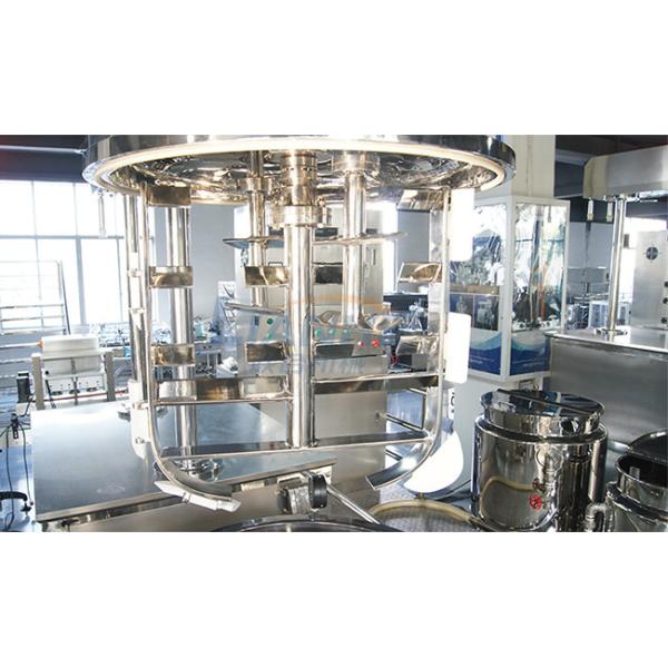 Double Shear Cream Vacuum Emulsifier Mixer Machine 120 Degree PLC Control