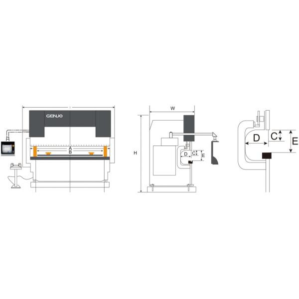 TANDEM TPB Series CNC Press Brake , Brake Metal Bending Machine