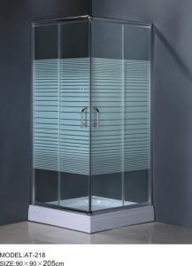 China 6m door thickness Corner Shower Enclosures square shower stall stripe glass wholesale