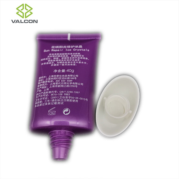 40 ML Diameter 35 MM Oval Tube Packaging With Customized White Flip Cap For Hand Cream