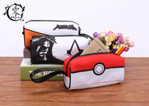 China Cartoon Pokemon Balls Canvas Pencil Case Pouch Portable Waterproof Pencil Wrap Case on sale