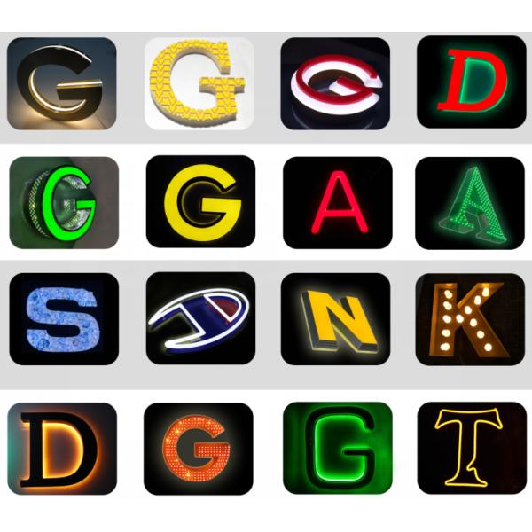 Round 3d Backlight ODM UL Extra Large Light Up Letters