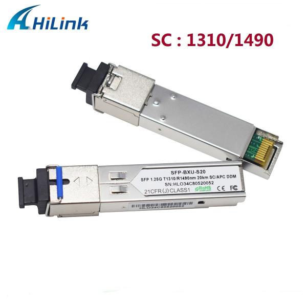 BIDI SFP Transceiver Modules 1.25G 1310/1490nm 20KM SC/LC Simplex Module