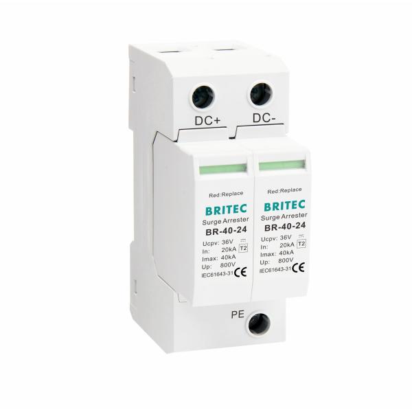 BR-40-24 DC SPD Surge Protection Device Dc Surge Suppressor 40kA Pv Surge Arrester dc 24v surge protector