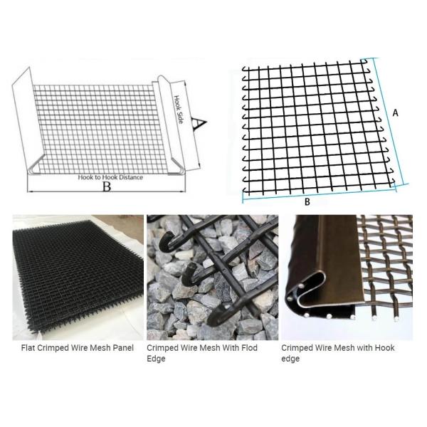 Woven Crimped 1.5mx1.95m Vibrating Screen Wire Mesh For Coal Mine