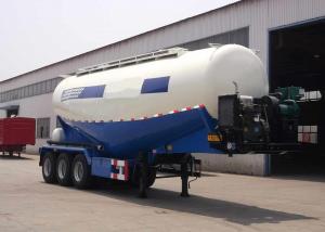 Three Axles Cement Tanker Semi Trailer 35 - 45 CBM For Transport Dust Material