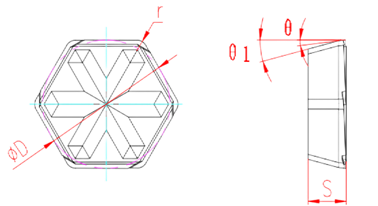 CNC Reaming Insert with PVD Coating HYH1003R0.8-1 HYB208, Suitable For Difficult-to-machine Materials Except High-temperature Alloys.