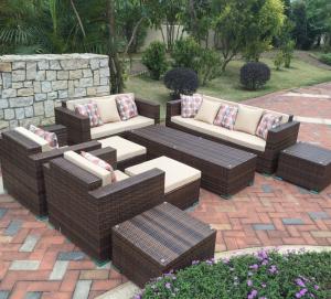 China 2016 newest 9 pcs rattan wicker garden furniture Arsigali AW0034 wholesale