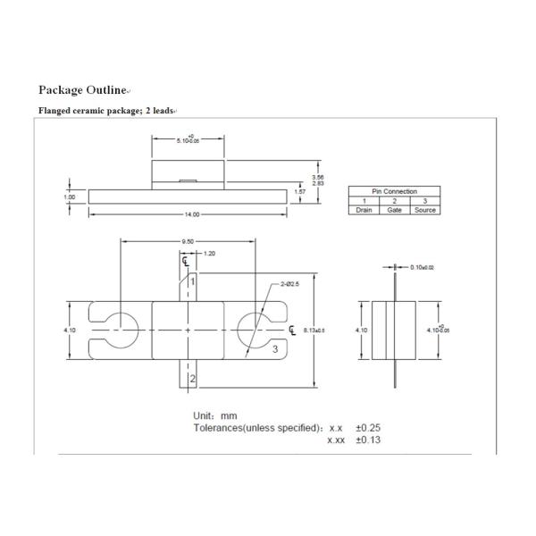Durable RF Power Transistor Wide Band DC To 6GHz 25W Gallium Nitride 28 Volt